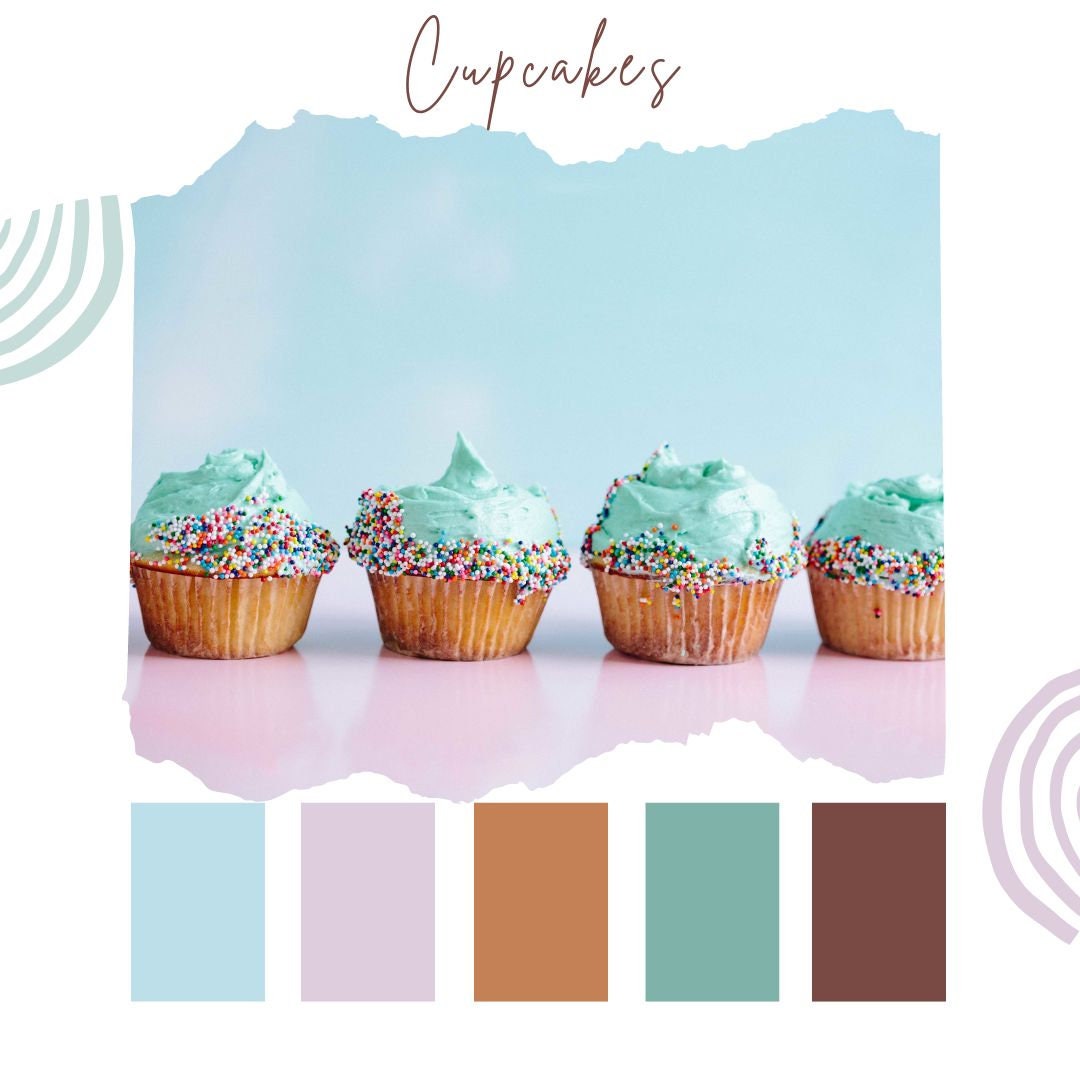 Cupcakes Digital Download Colour Palette Hex Codes for Business