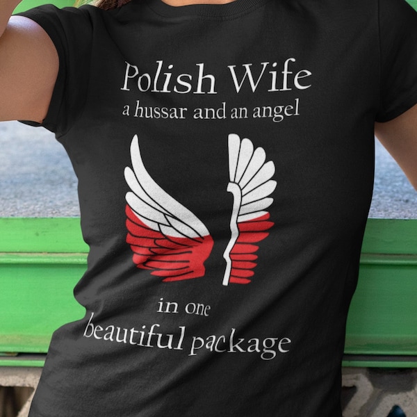 Polish wife T-shirt | Hussar and angel | Koszulka dla zony | T-shirt for a Polish wife | Husarz i aniol