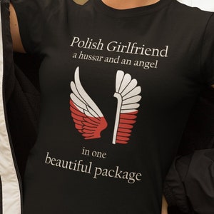 Polish girlfriend T-shirt | Hussar and angel | Koszulka dla dziewczyny | T-shirt for a Polish girlfriend | Husarz i aniol