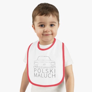 Polski śliniaczek dla chłopca | Fiata 126p | Sliniak dla chlopca | Śliniak ze śmiesznym zdjęciem polskiego samochodu | Śliniak z rozwiązania | Polski Maluch