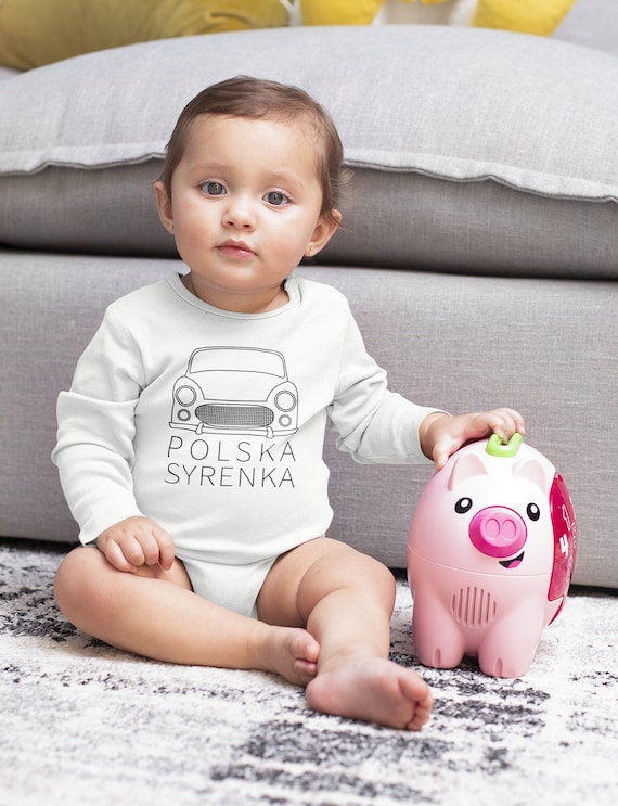 Polish Infant Girl Bodysuit Syrena Body Dla Dziewczynki Body With a Funny  Polish Car Koszulka Z Samochodem Polska Syrenka 