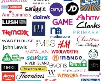 Paquete de logotipos de tiendas, imágenes prediseñadas de marcas