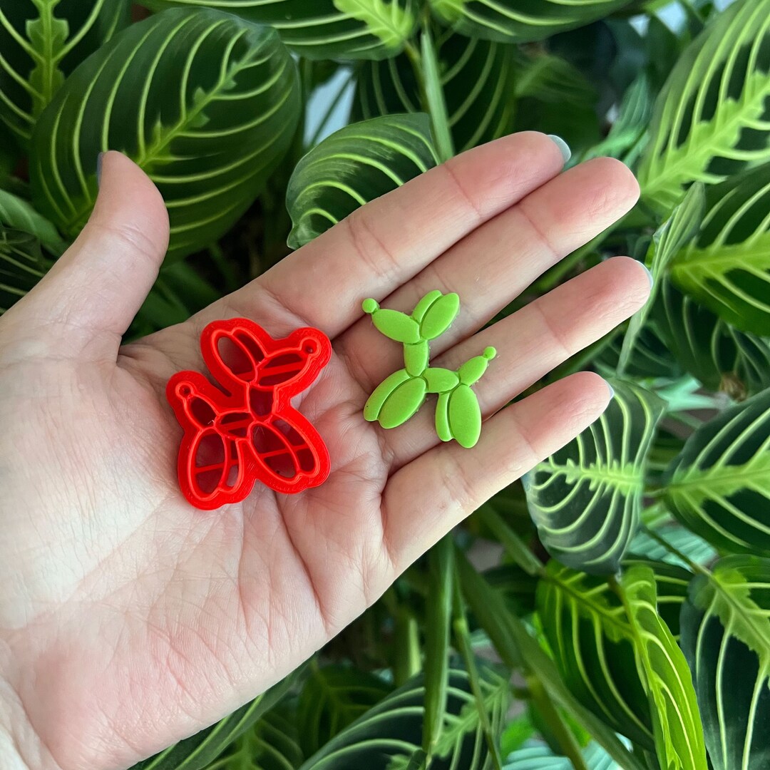 Balloon Animal Dog Choose From 5 Sizes Single or Mirrored Polymer Clay