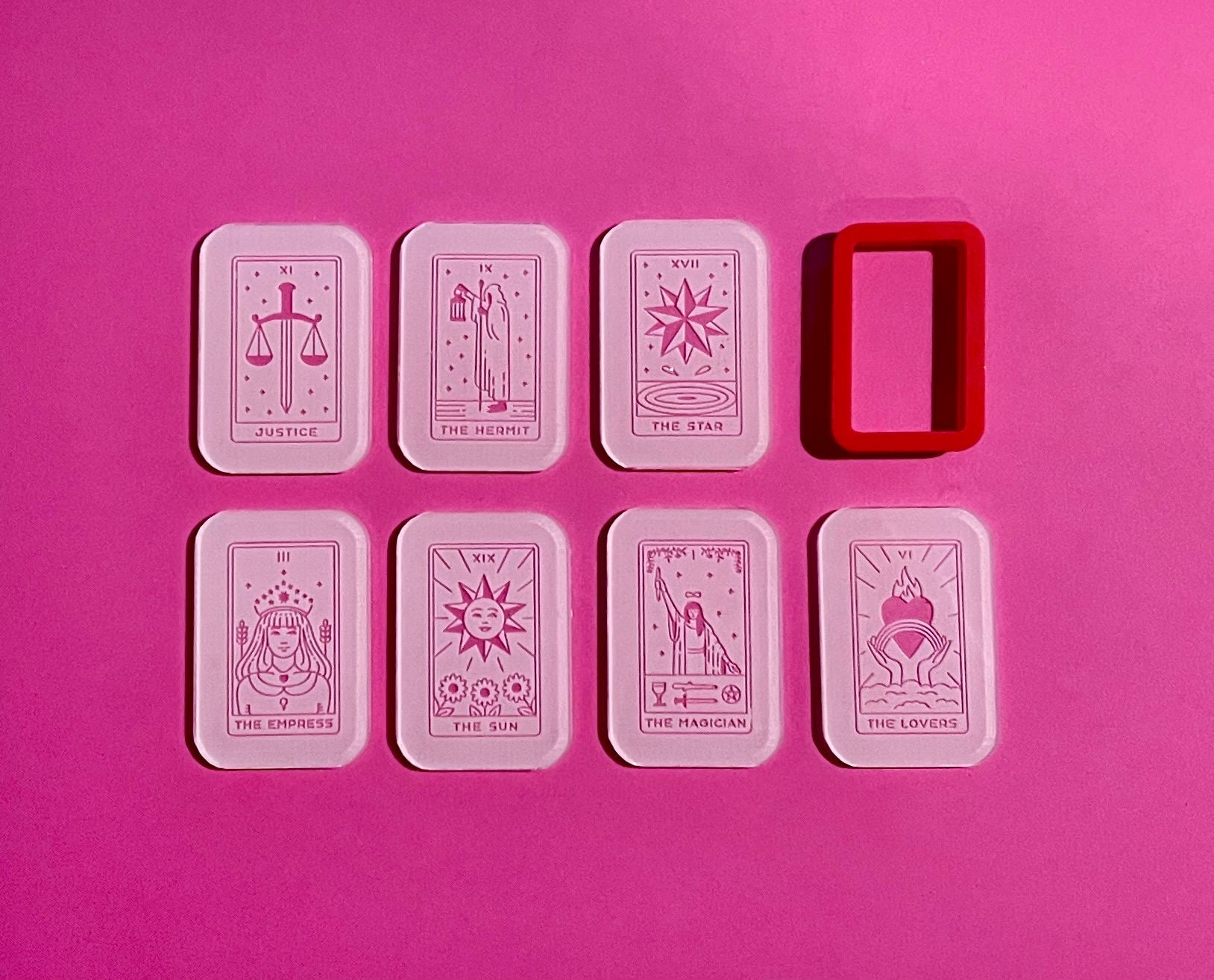 Tarot Cards Choose From 22 Acrylic Stamps Comes With Cutter - Etsy Israel