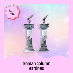 Arquivo SVG – Brincos pendentes de coluna romana – arquivo cortado a laser