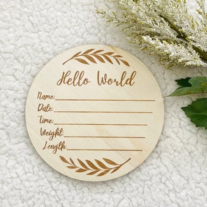 Baby Stats Sign: Newborn Arrival Announcement, Hospital Welcome Sign