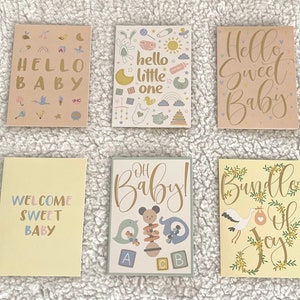 Kaart voor baby shower cadeau nieuwe baby kaart geslacht onthullen kaart baby jongen welkomstkaart baby meisje kaart verwelkomen nieuwe baby moeder als cadeau kaart partij