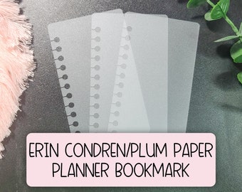 Set of 3, Coil Planner Bookmark, Frosted Plastic, Divider Insert, Erin Condren, EC, Plum Paper, Organizing, Storage, Organization, Planning