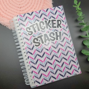 5x7&quot; Reusable Sticker Book, 50 Pages, Planner Stickers, Front and Back, Sticker Collecting, Collection, Storage Album, Organization, Zebra