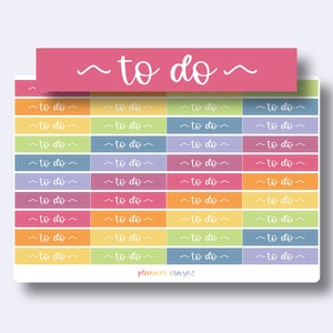 To Do Planner Stickers, Quarter Box, Header, Erin Condren Life Planner, EC Stickers, Functional, Happy Planner, Functional,  Matte