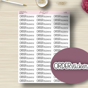 Order Stickers, Planner Stickers, Scripts, Event, Planning Sticker, Erin Condren, Happy Planner, Functional, S-076