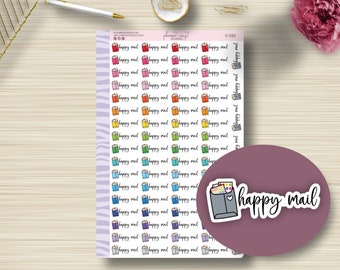 Happy Mail Stickers, Envelope, Event, Reminder, Tracker, Planning Sticker, EC, HP, Any Planner, Functional, S-032