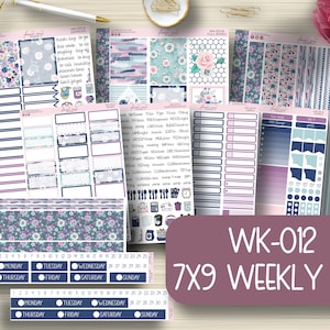 7x9 Weekly Planner Stickers, Planning, EC, Labels, Erin Condren Life Planner, EC, Vertical, Happy Planner, Functional, Plum Paper, KIT-012
