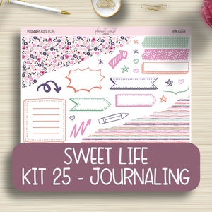 Journaling Stickers, Planning Sticker, Bullet Journal, Erin Condren, Plum Paper, Happy Planner, Functional, WK-025