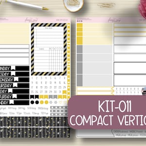 Compact Vertical, Weekly Planner Stickers, Planning, Labels, Erin Condren Life Planner, EC, Happy Planner, Functional, Plum Paper, WK-011