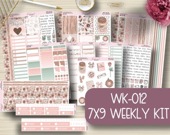 7x9 Weekly Planner Stickers, Planning, EC, Labels, Erin Condren Life Planner, EC, Vertical, Happy Planner, Functional, Plum Paper, KIT-013