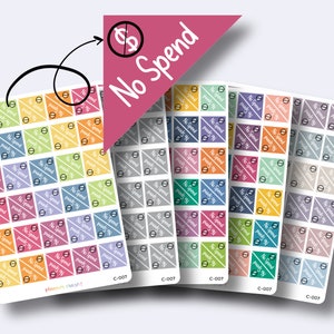 No Spend Corner Planner Sticker, Erinnerung, Erin Condren Life Planner, EC, Happy Planner, Sticker Sheet, Matt, Glänzend