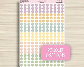 0.25" Dots Planner Stickers, Planning, Monthly, Weekly, Checklists, EC, Erin Condren Life Planner, Happy Planner, Functional, F-017