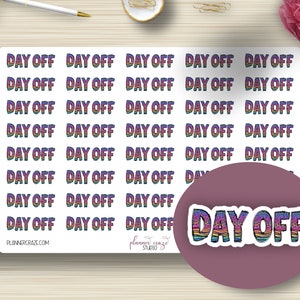 Day Off Scripts, Planner Stickers, Daily, Weekly, Day, Planning Sticker, EC, HP, Any Planner, Functional, S-093