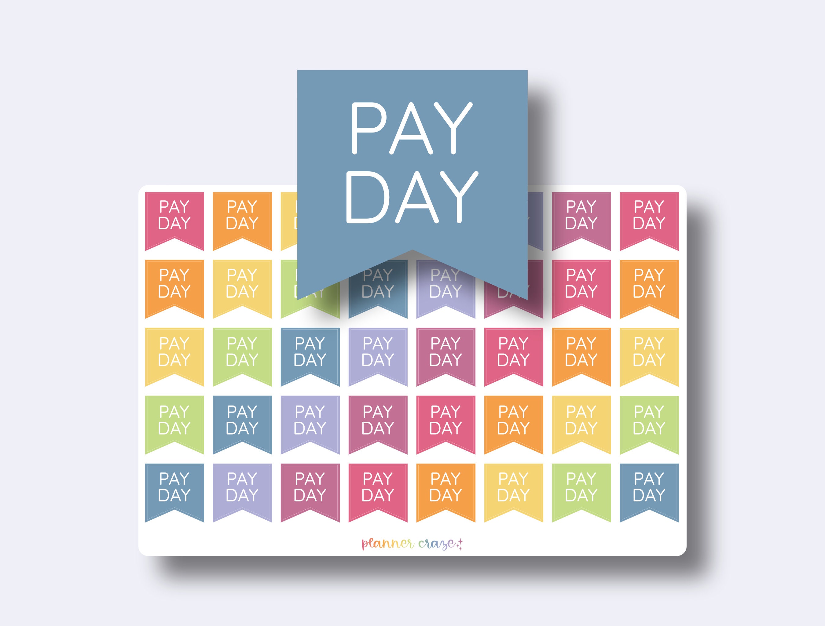 TPQ-001 Payday Budget Stickers, Payday Flag Stickers, Decorative