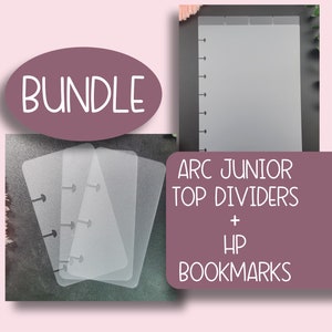 Bundle Arc Junior Top Tabs and Bookmarks, Planner Frosted Dividers, Set of 4, Divider Insert, Organizing, Storage, Organization, Planning