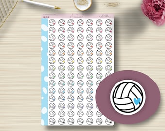 Volleyball Icon Stickers, Practice, Tournament, Game Day Scripts, Planning Sticker, Sports, High School, College, Any Planner, Functional