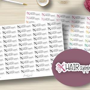 Hair Appt, Planner Stickers, Scripts, Event, Planning Sticker, Erin Condren, Happy Planner, Functional, Plum Paper, S-083