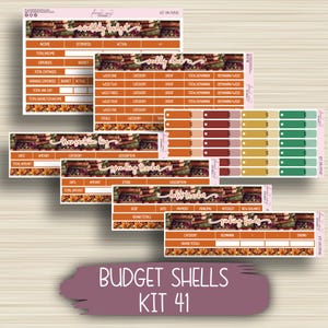 Kit budget planner Stickers 7 x 9, Suivi du budget, Dette, EC, Erin Condren Life Planner, Feuille d'autocollants, Happy Planner, Fonctionnel, KIT-041