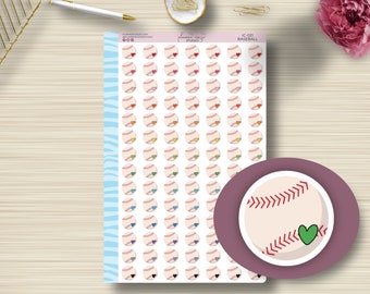 Baseball Icon Stickers, Practice, Tournament, Game Day Scripts, Planning Sticker, Sports, High School, College, Any Planner, Functional