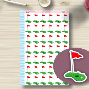 Golf Icon Stickers, Practice, Tournament, Game Day Scripts, Planning Sticker, Sports, High School, College, Any Planner, Functional, EC