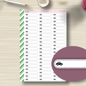 Autolabels, Te bezoeken, Bezoeken, Road Trip, Rijden, Planner Stickers, Functioneel, Planning, EC, Happy Planner, DASH-009
