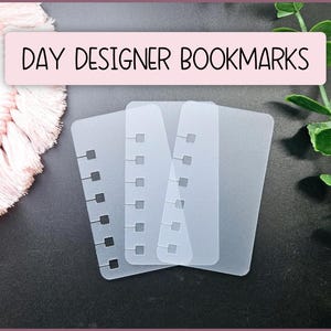DAY DESIGNER, Set of 2, Pick Your Colors, Planner Bookmark, Jelly Bookmark, Organizing, Planning