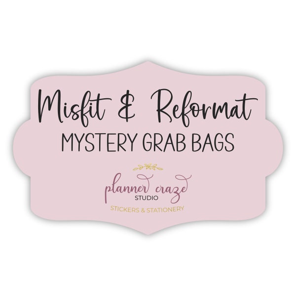 10 Pack Misfit & Retired Stickers, 5x7" and Half Letter Sticker Sheets, Planner Stickers, Erin Condren,Happy Planner, Mystery Grab Bag