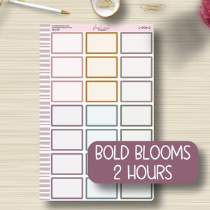 2 uur EC per uur, Planner Stickers, Uurplanning, Plum Paper, EC, Erin Condren Life Planner, Happy Planner, Functioneel, Mat, L-004