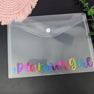 9x18,5 cm Aufkleber Aufkleber, durchsichtiger Umschlag, Druckknopf, Regenbogen Vinyl, Taschen-Organizer, Planer Sticker Sheet Organizer, Schreibwaren Organisation