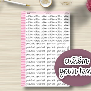 CUSTOM Script Stickers, Cursive, Planning Sticker, Erin Condren, EC Sticker, HP, Any Planner, Functional, S-049