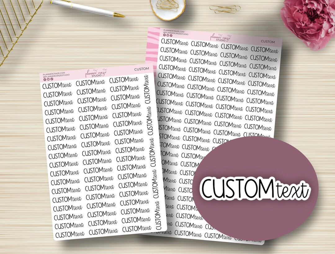 CUSTOM Mixed Script Stickers, Planning Sticker, Erin Condren, EC ...