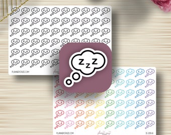 Sleeping Icon Planner Stickers, Nap Time, Napping, Erin Condren Life Planner, Vertical, Hourly, Happy, Sticker Sheet, Matte, IC-054