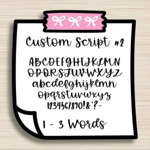 CUSTOM Script Stickers, Cursive, Planning Sticker, Erin Condren, EC Sticker, HP, Any Planner, Functional, Script #2