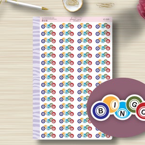 Bingo Balls Icon Planner Stickers, Planning, EC, Erin Condren Life Planner, Plum Paper, Happy Planner, Functional, Matte, IC-029