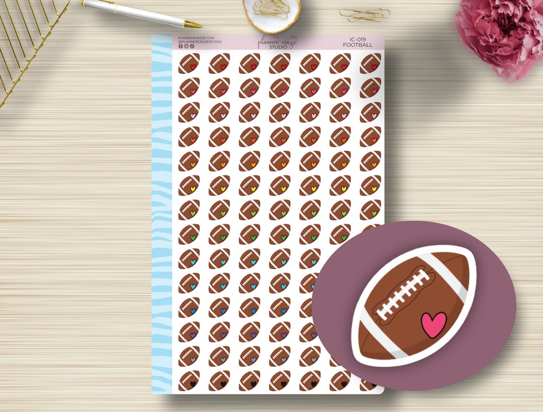 Football Icon Stickers, Practice, Tournament, Game Day Scripts ...