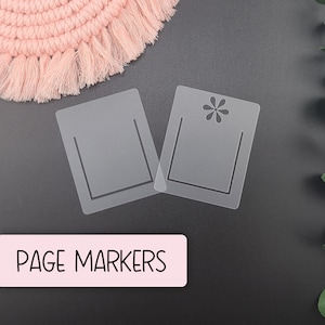 Juego de 3 marcadores de página para planificador, pestañas, Erin Condren, Plum Paper, Happy Planner, Recollections, plástico esmerilado, organización, planificación