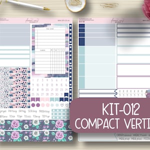 Compact Vertical, Weekly Planner Stickers, Planning, Labels, Erin Condren Life Planner, EC, Happy Planner, Functional, Plum Paper, KIT-012