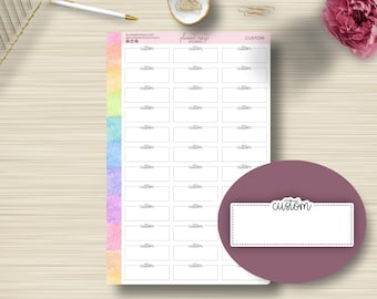 Custom Stickers, Dash Planning Sticker, Work, Job, Quarter Box, Erin Condren, Plum Paper, Happy Planner, Functiona