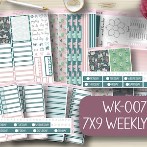7x9 Weekly Planner Stickers, Planning, EC, Labels, Erin Condren Life Planner, Happy Planner, Functional, Plum Paper, WK-007 Kit