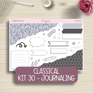 Journaling Stickers, Planning Sticker, Bullet Journal, Erin Condren, Plum Paper, Happy Planner, Functional, WK-030