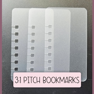 3:1 Pitch Planner Bookmark, Set of 3, Sticker Book Organizer, Frosted Plastic, Divider Insert, Divider, Organizing, Storage, Planning