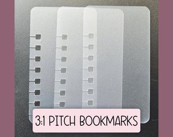 3:1 Pitch Planner Bookmark, Set of 3, Sticker Book Organizer, Frosted Plastic, Divider Insert, Divider, Organizing, Storage, Planning