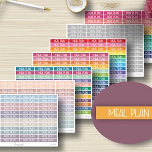 Naklejki na plan posiłków, nagłówek, Erin Condren, naklejki EC, funkcjonalne, szczęśliwy planer, wspomnienia, funkcjonalne, matowe, H-049