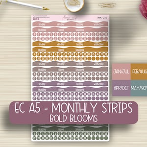 EC A5 Monthly Planner Stickers, Planning, Tracking, Date, Reminder, EC, Erin Condren Life Planner, Happy Planner, Functional, MK-015